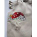  Lininė suknelė "Margai taškuoti"  dekoruota vienetiniu piešiniu