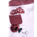  Lininė suknelė "Taškuotieji"  dekoruota vienetiniu piešiniu